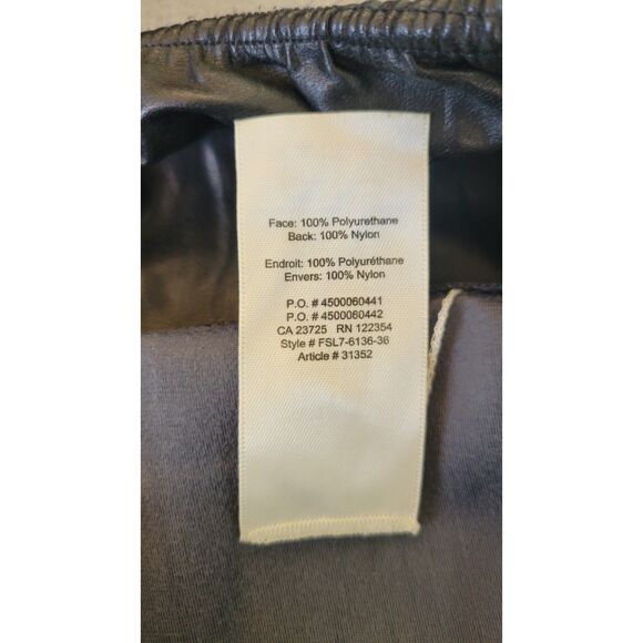 Wilfred Free Aritzia Black Vegan Leather Leggings - Picture 4 of 4